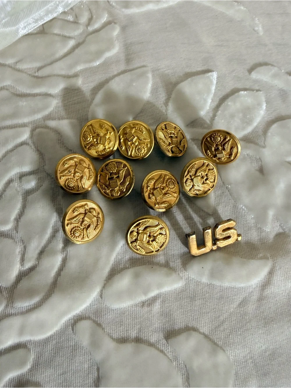 29 Waterbury Button Co. U.S. Army Eagle Uniform Buttons & Cuff Links Lot